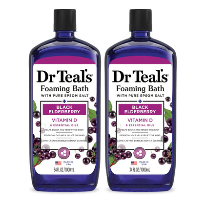 Dr Teal's Foaming Bath Black Elderberry front view