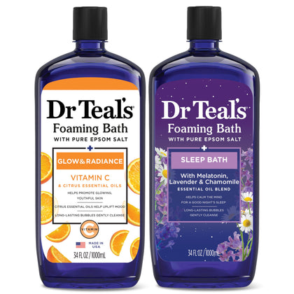 Dr Teal's Foaming Bath Duo packaging front view