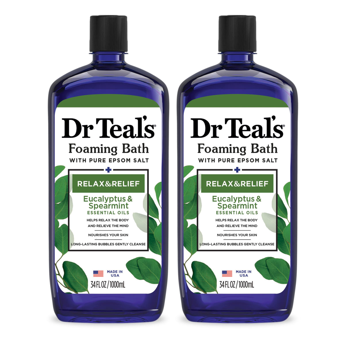 Dr Teal's Foaming Bath Eucalyptus & Spearmint front view