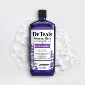 Dr Teal's Foaming Bath Lavender with a calming ambiance