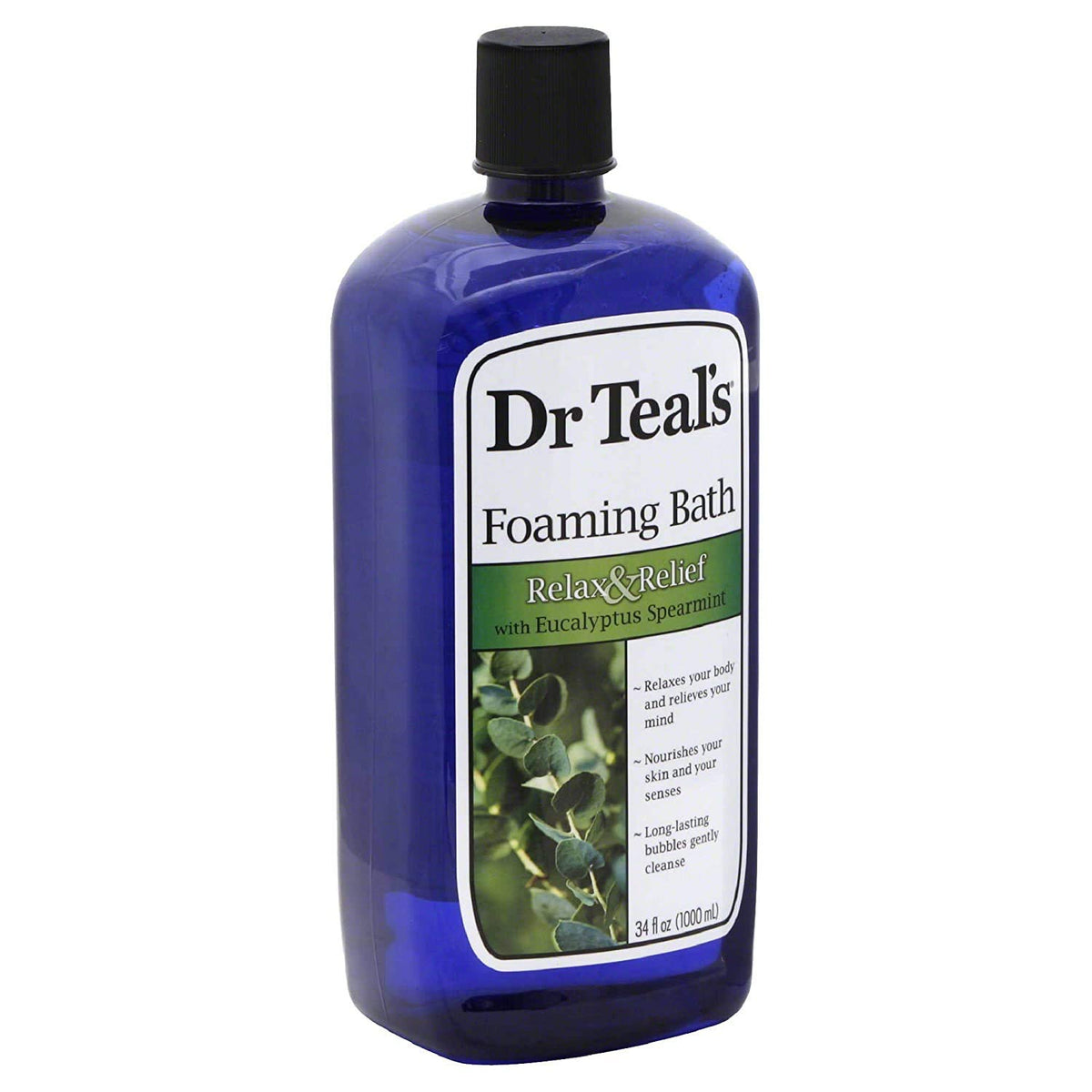 Dr Teal's Foaming Bath set displayed in a relaxing bathroom setting