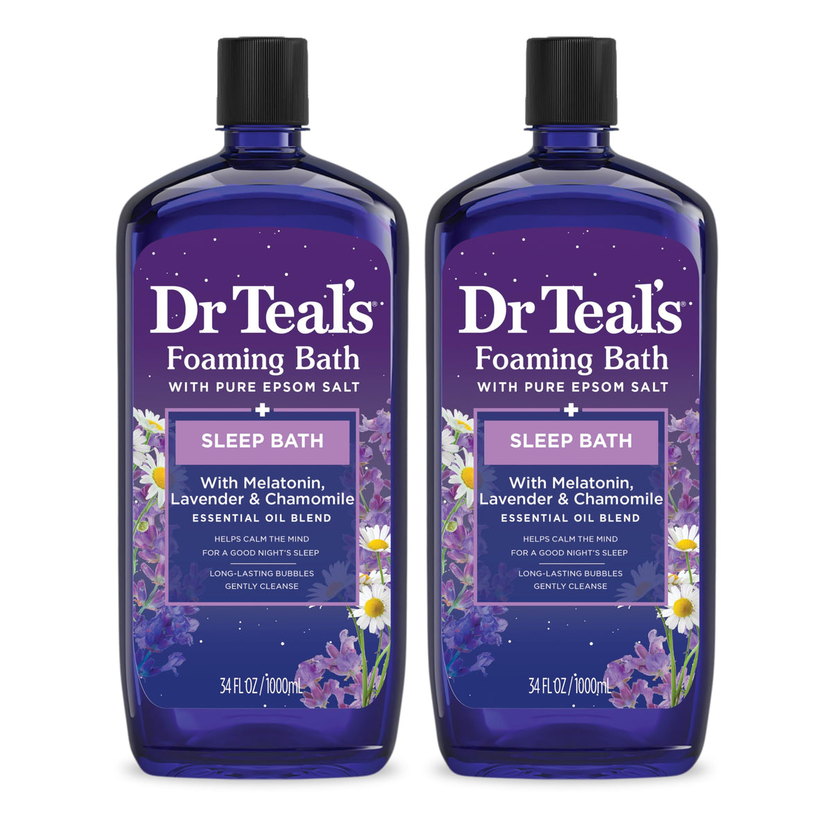 Dr Teal's Foaming Bath Sleep Blend 34 fl oz front view