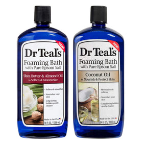 Dr Teal's Foaming Bath Variety Gift Set front view with two bottles
