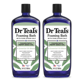 Dr Teal's Foaming Bath with Epsom Salt and Hemp Seed Oil front view