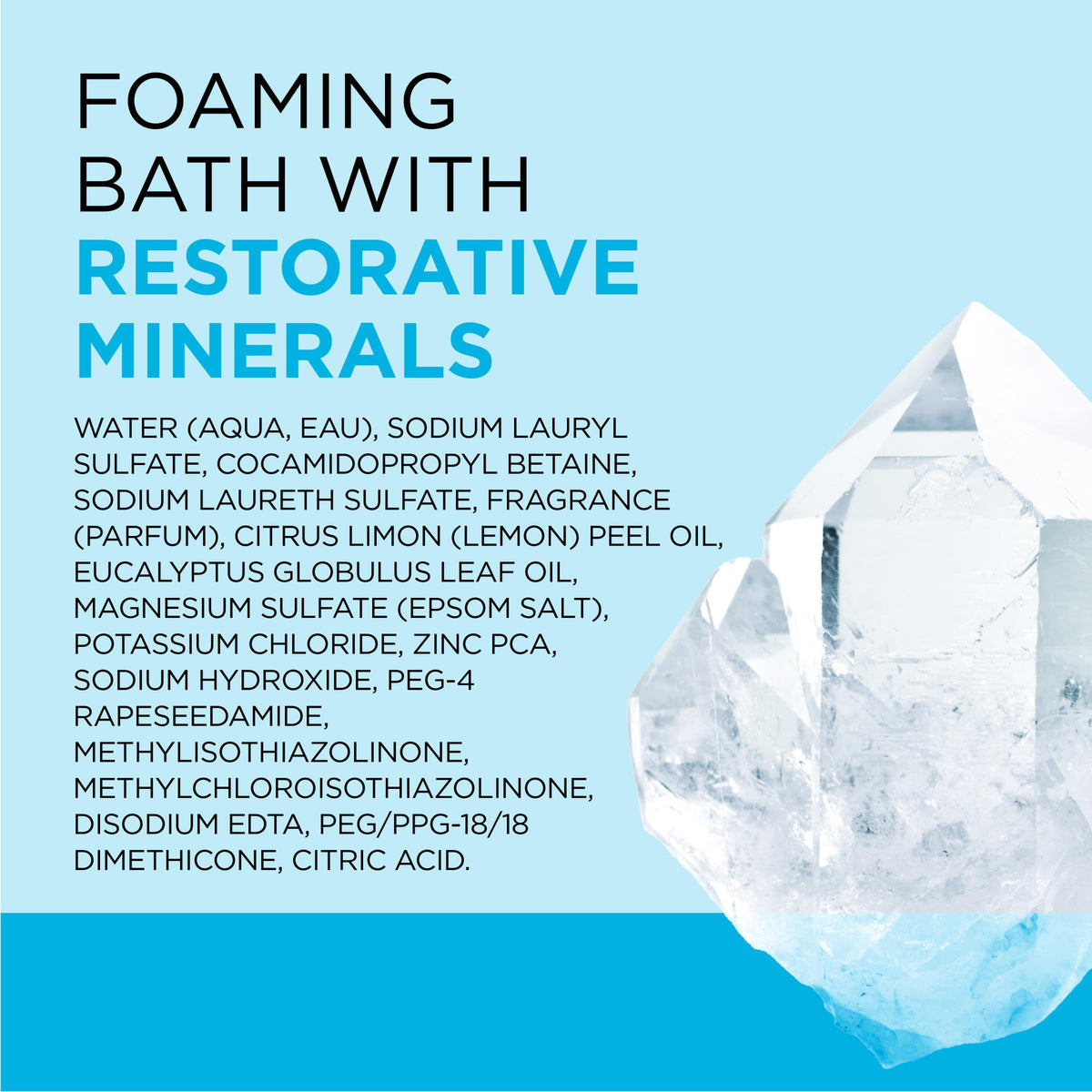 Dr Teal's Foaming Bath with essential oils displayed on a bathroom counter
