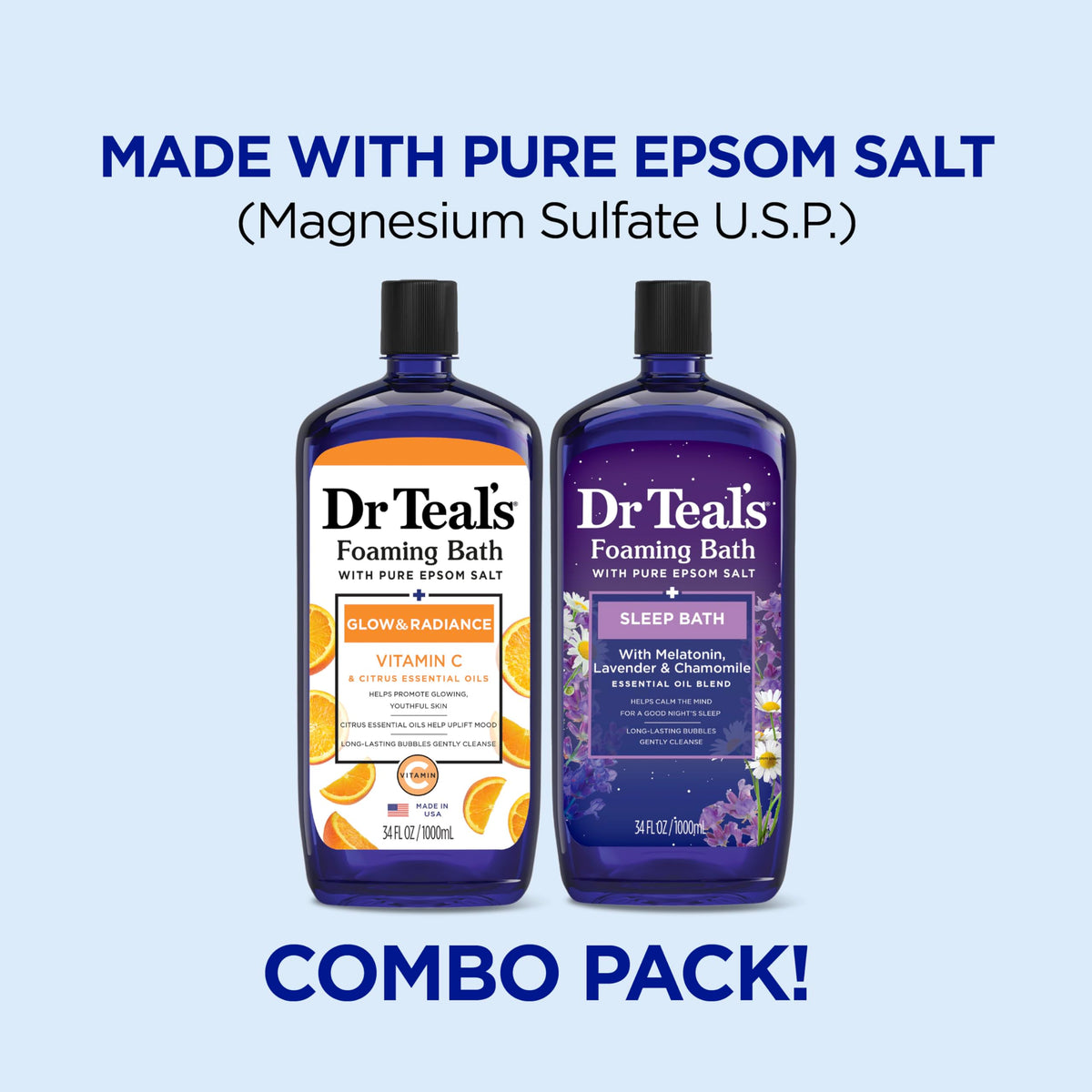 Dr Teal's Foaming Bath with Vitamin C and essential oils