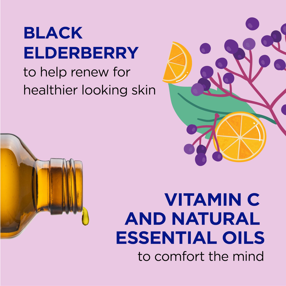 Dr Teal's Kids 3-in-1 Elderberry Bubble Bath, Body Wash & Shampoo side view
