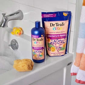 Dr Teal's Kids 3-in-1 Elderberry Bubble Bath, Body Wash & Shampoo with bubbles