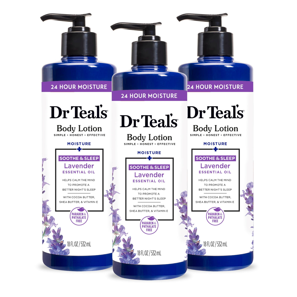 Dr Teal's Lavender Body Lotion 18 fl oz front view