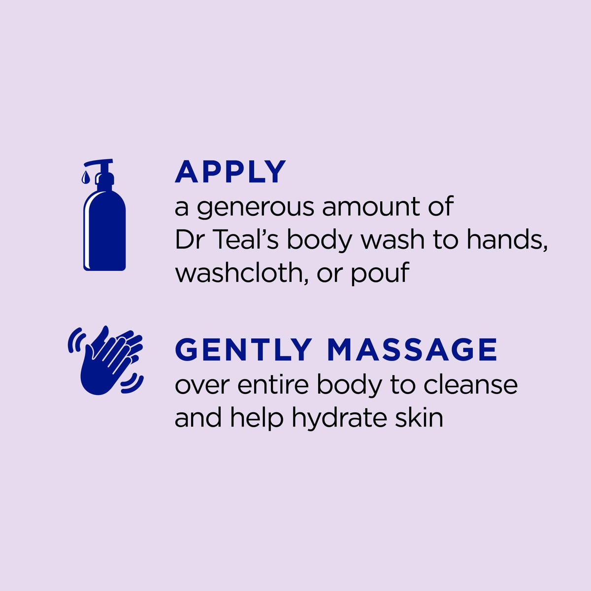 Dr Teal's Lavender Body Wash packaging details