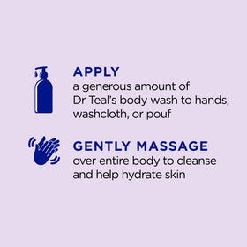 Dr Teal's Lavender Body Wash packaging details