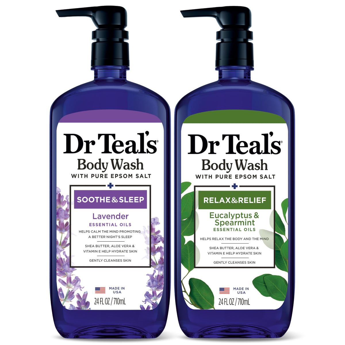 Dr Teal's Lavender Body Wash with Pure Epsom Salt front view
