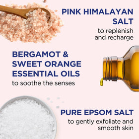 Dr Teal's Pink Himalayan Salt Body Scrub packaging details