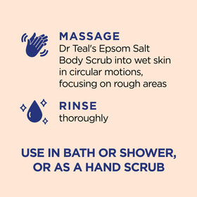 Dr Teal's Pink Himalayan Salt Body Scrub packaging with citrus fruits