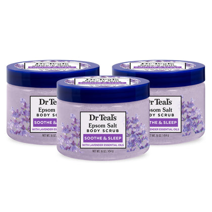 Dr Teal's Pure Epsom Salt Body Scrub 16 oz front view