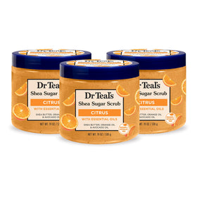 Dr Teal's Shea Sugar Body Scrub Citrus 19 oz front view