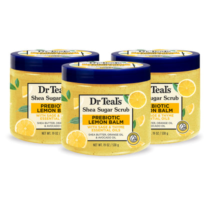 Dr Teal's Shea Sugar Scrub 19 oz pack of 3 front view