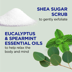 Dr Teal's Shea Sugar Scrub Eucalyptus & Spearmint packaging