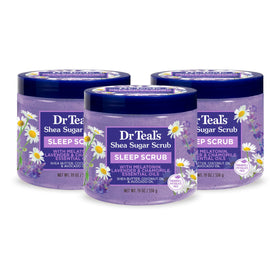Dr Teal's Shea Sugar Sleep Scrub 19oz front view with lavender