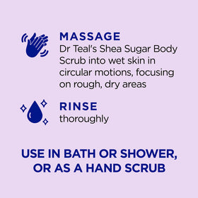 Dr Teal's Shea Sugar Sleep Scrub 19oz texture close-up