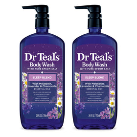 Dr Teal's Sleep Body Wash 24 fl oz front view with lavender and chamomile