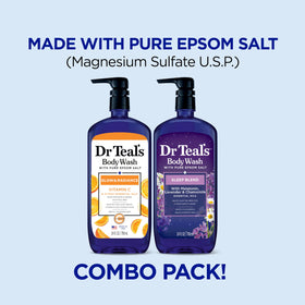 Dr Teal's Vitamin C Body Wash bottle with citrus ingredients
