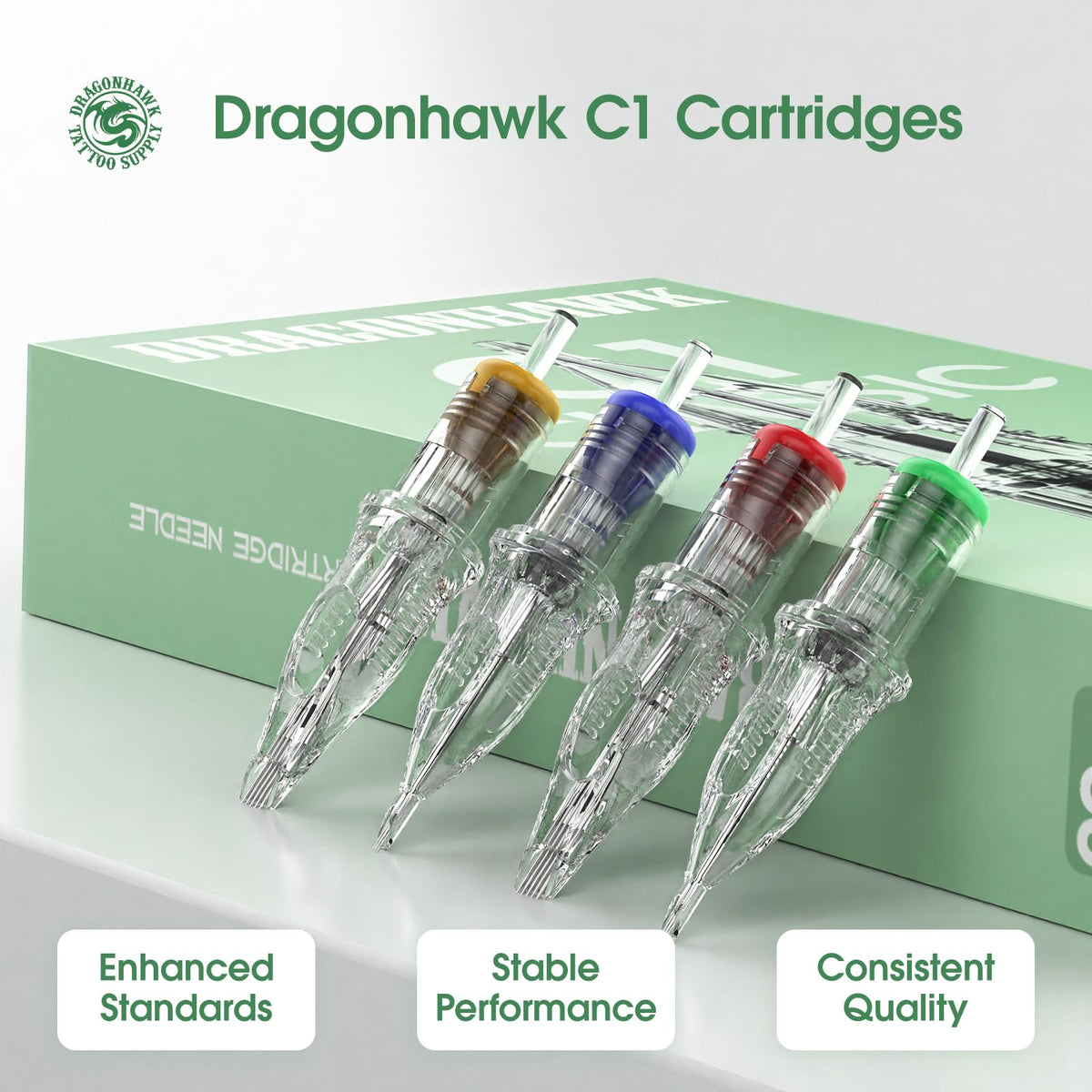 Dragonhawk Classic C1 Tattoo Needle Cartridges packaging
