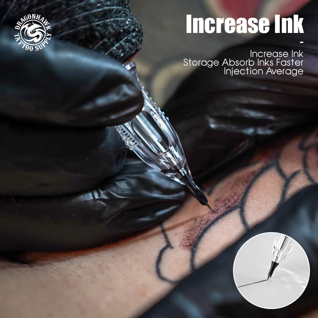 Dragonhawk Classic C1 Tattoo Needle Cartridges side view