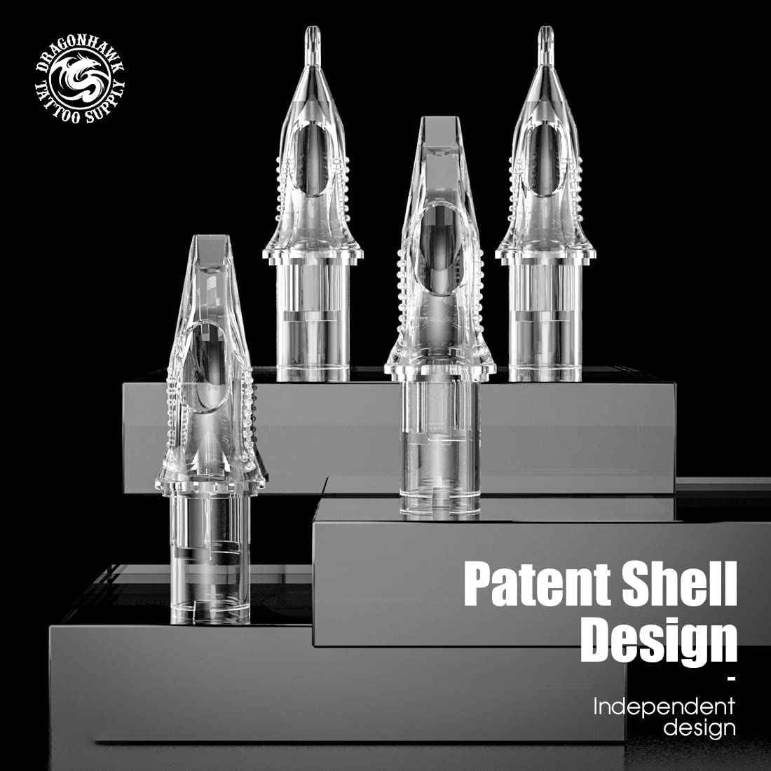 Dragonhawk tattoo needle cartridges with ink
