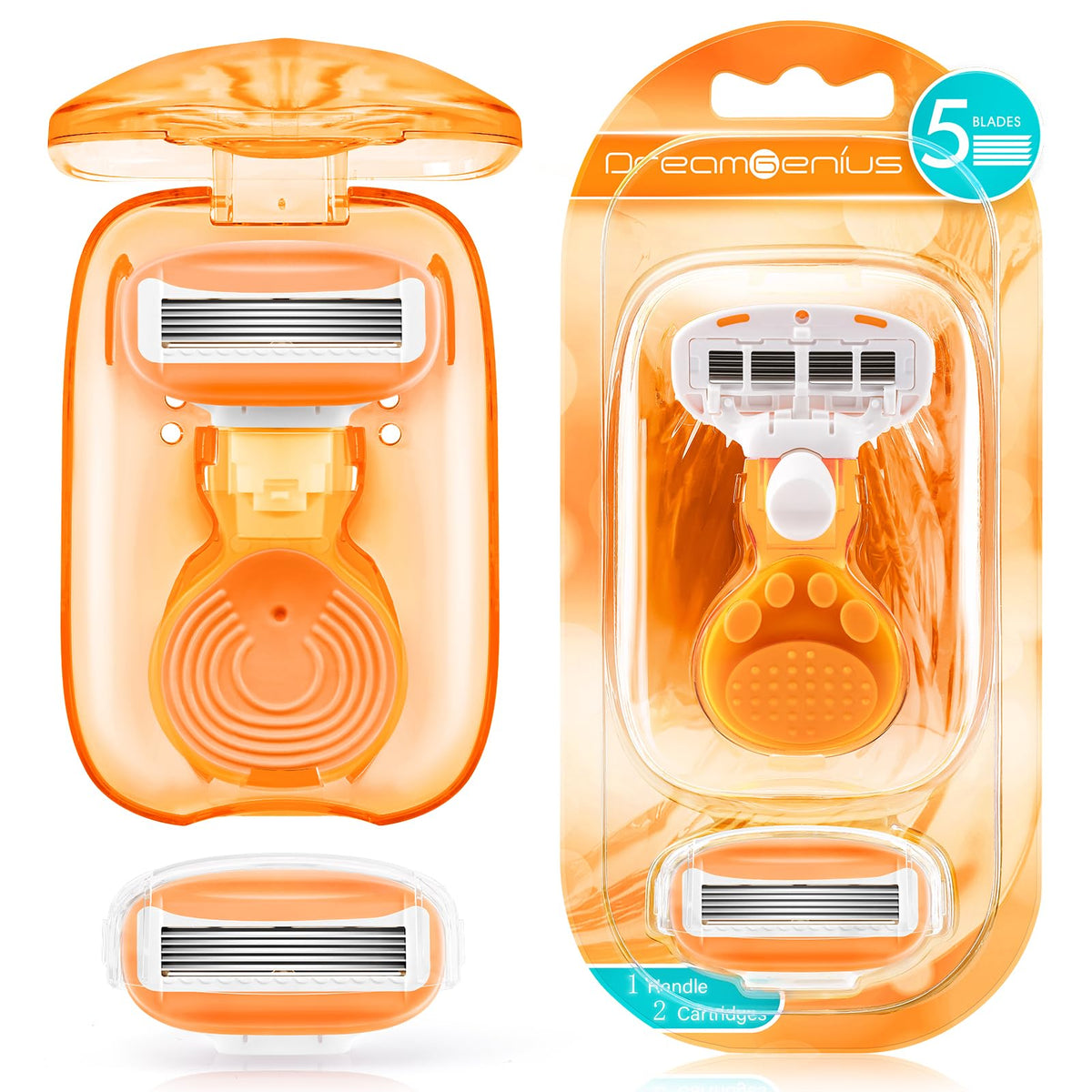 DreamGenius Travel Razor for Women with storage case