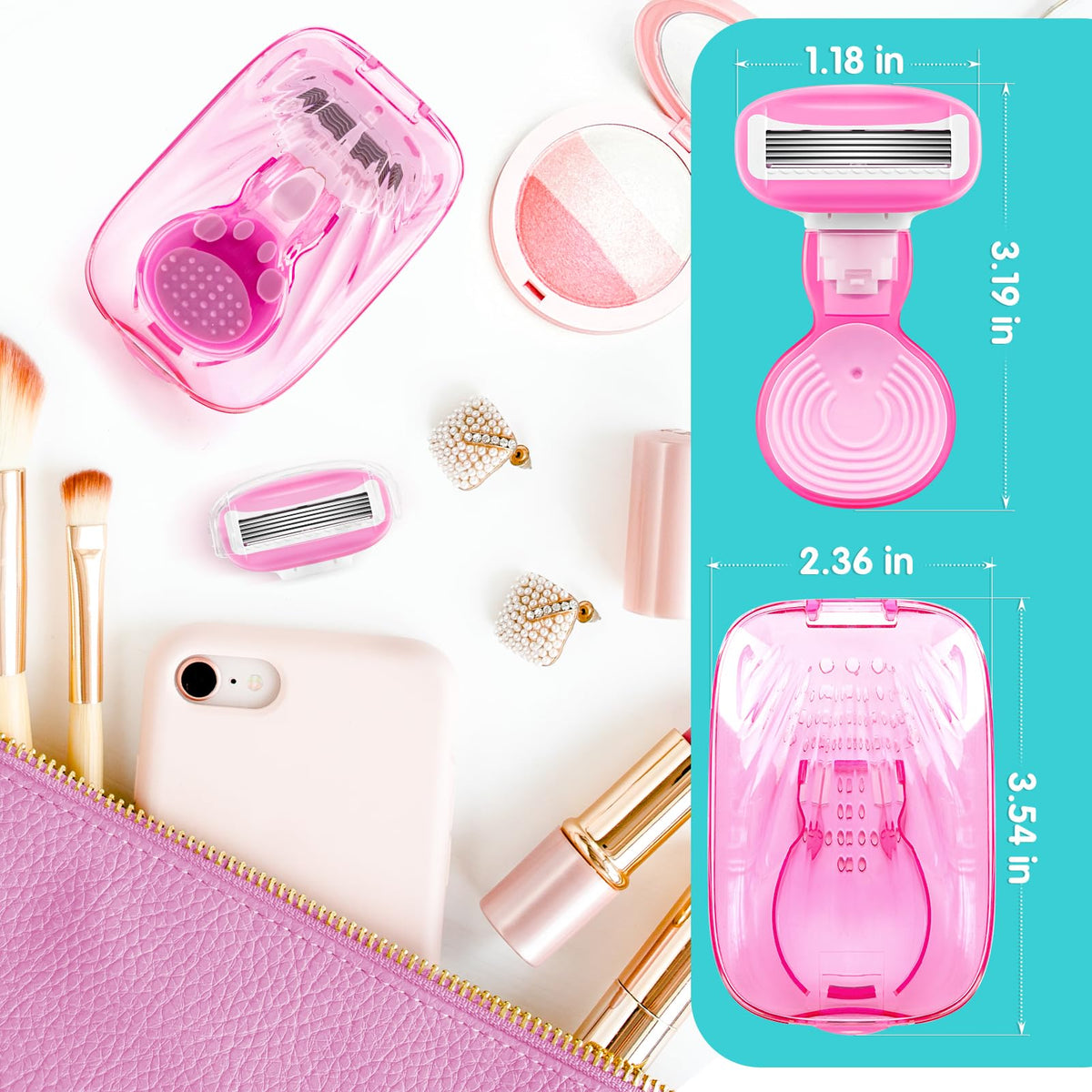 DreamGenius Travel Razor packaging displaying product details