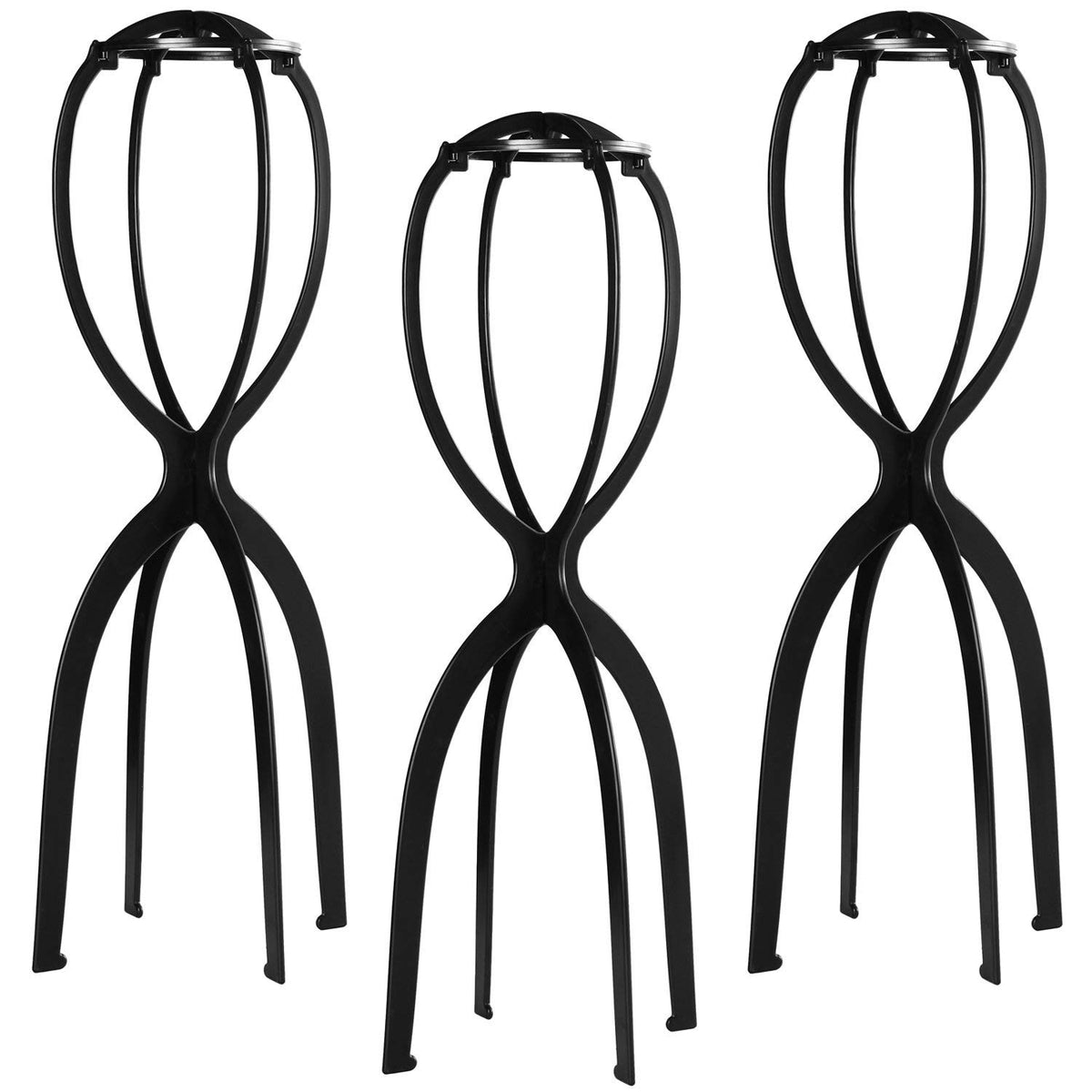 Dreamlover 19.7-inch tall wig stand black front view