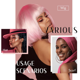 Dreamlover Wig Grip Band Dark Brown in use with a lace front wig