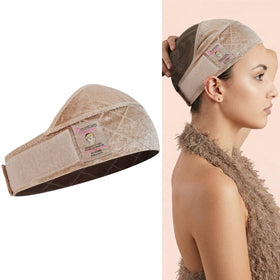 Dreamlover Wig Grip Band Extra-Wide Non-Slip Headband in Tan front view