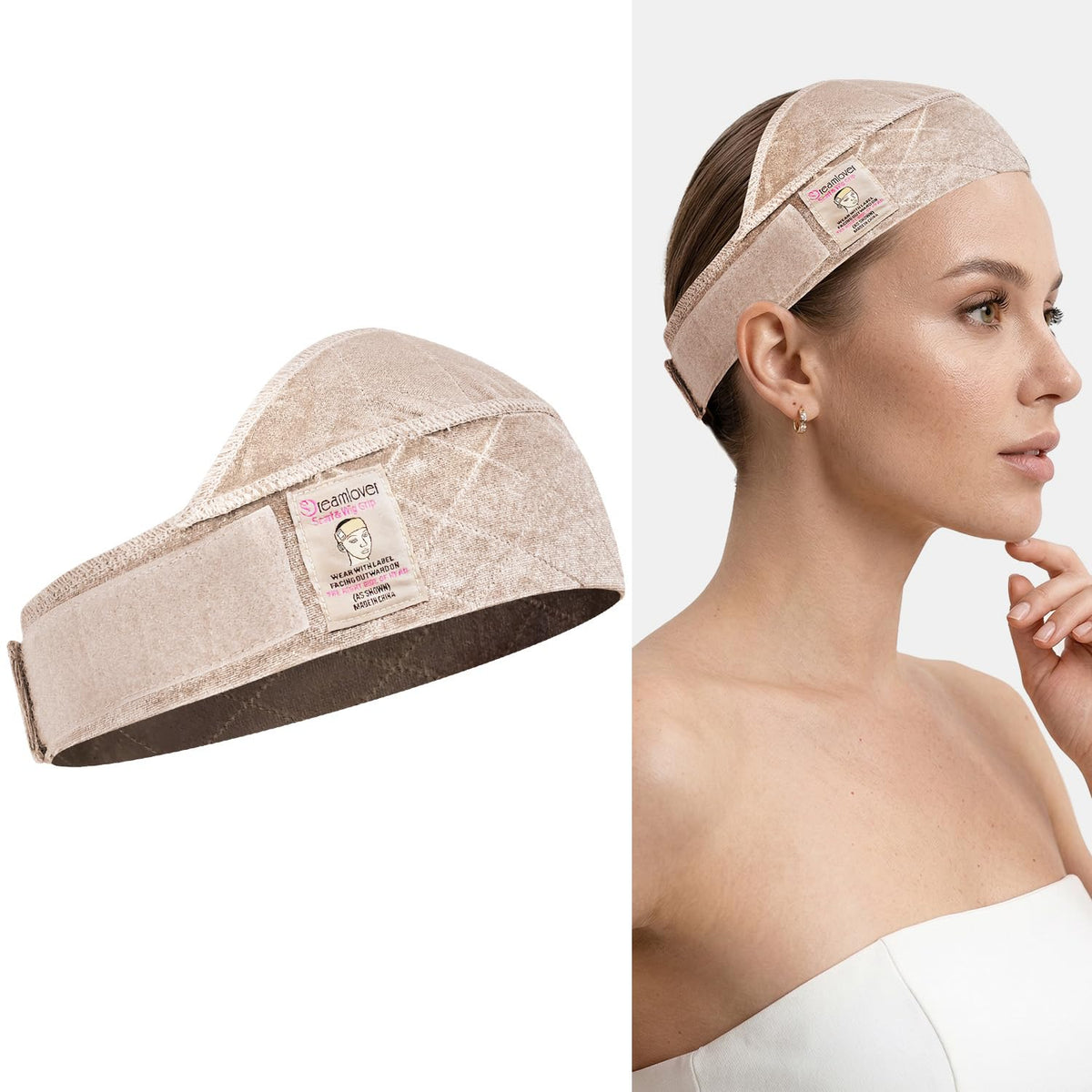 Dreamlover Wig Grip Band nude model front view