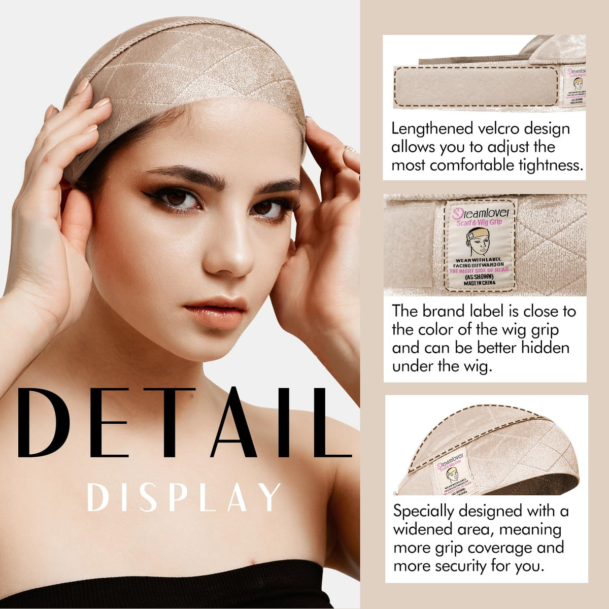 Dreamlover Wig Grip Band packaging with logo