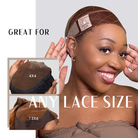 Dreamlover Wig Grip Headband brown with adjustable hook and loop fastener