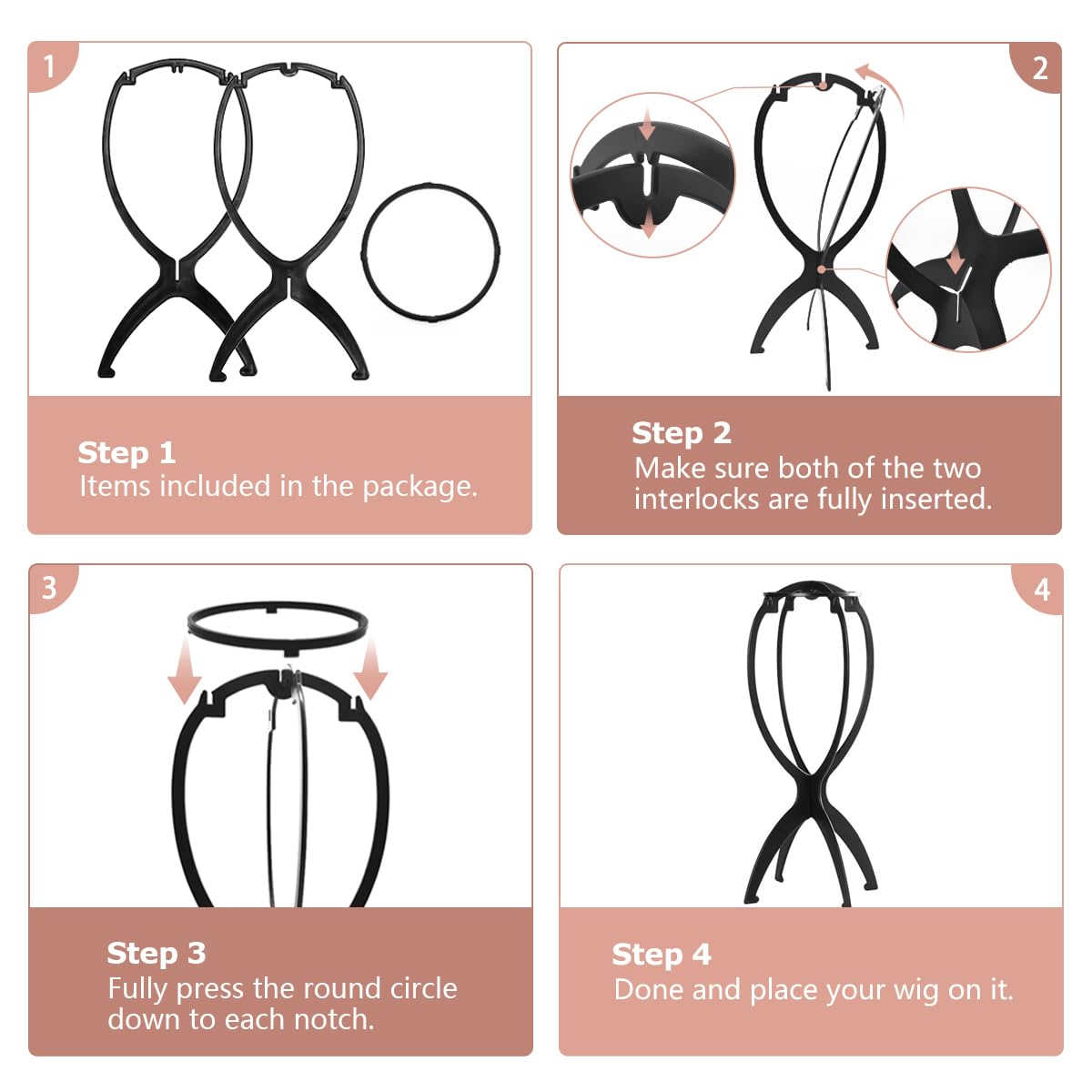 Dreamlover wig stand in travel suitcase for portability