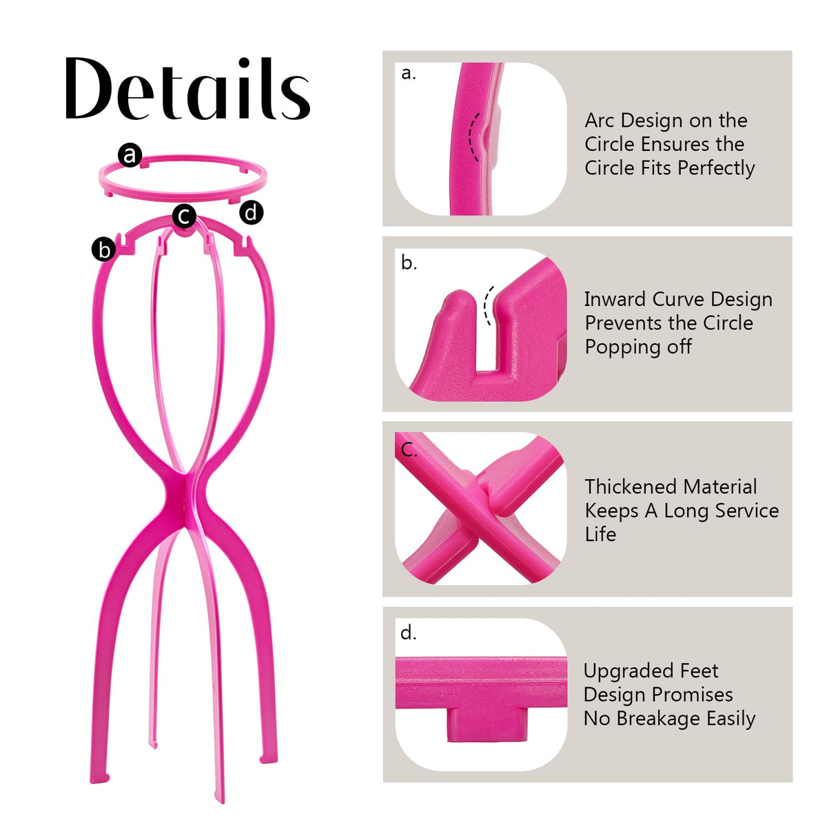 Dreamlover wig stand packed for travel