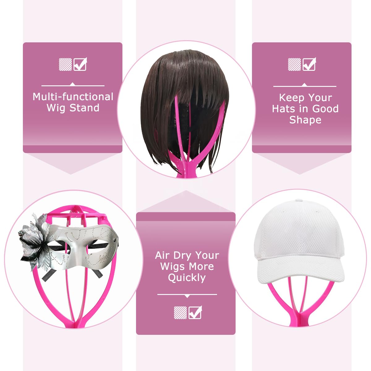 Dreamlover Wig Stand with cosplay mask
