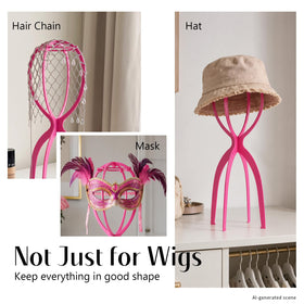 Dreamlover wig stand with multiple wigs drying