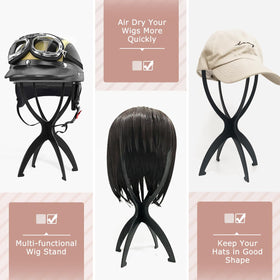 Dreamlover wig stand with short wig displayed on it