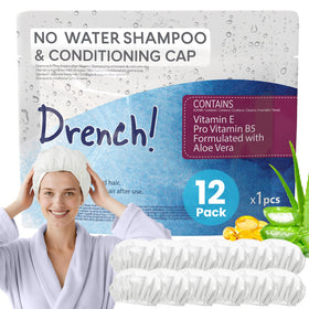 Drench! No Water Hair Washing Cap front view, pack of 12