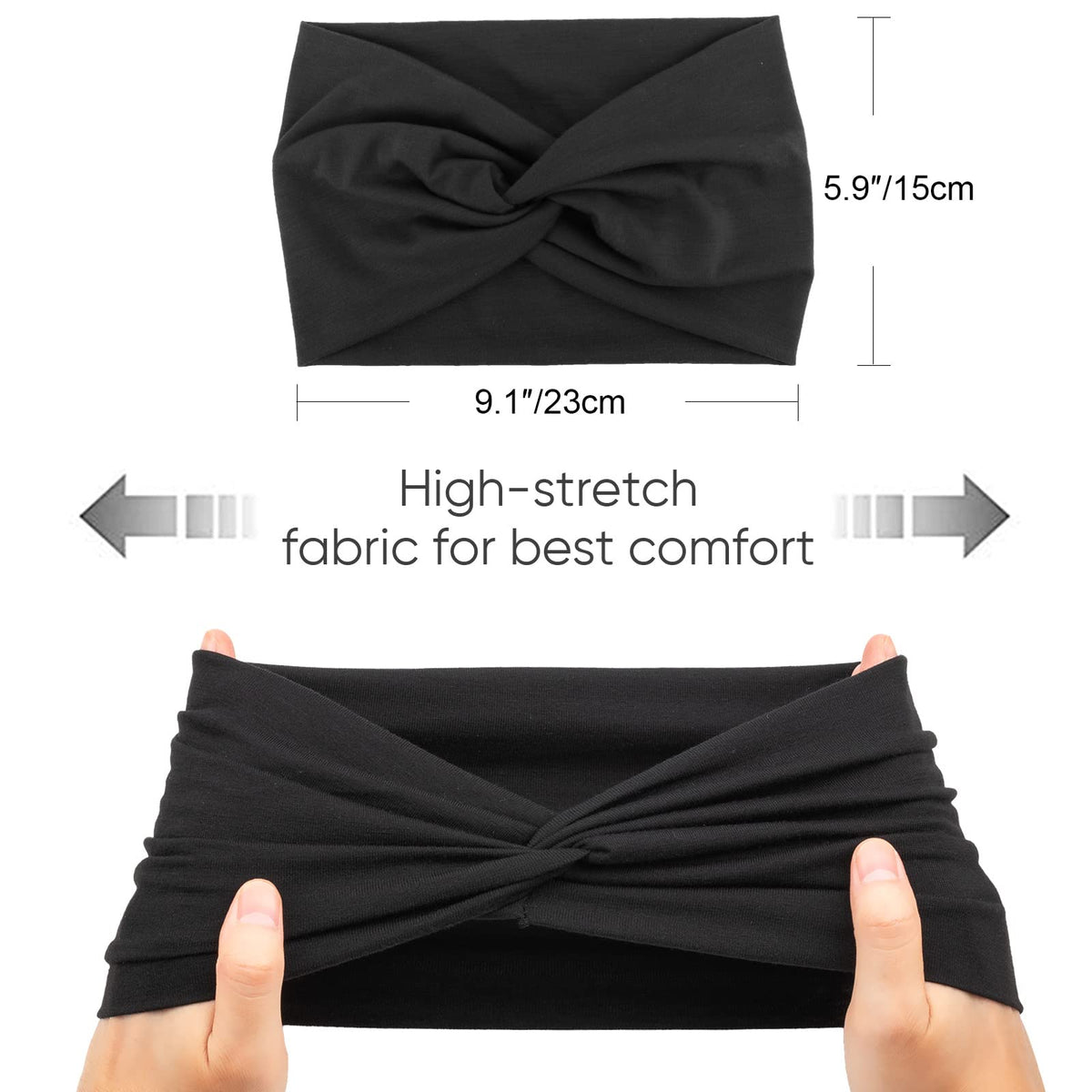DRESHOW Turban Headband flat lay showing texture