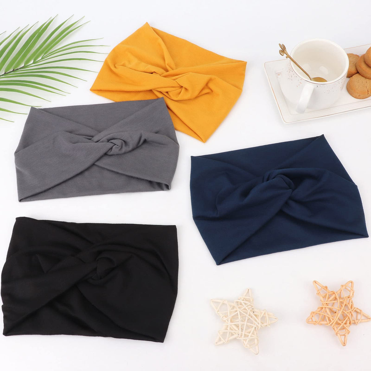 DRESHOW Turban Headband showing elastic stretch capability
