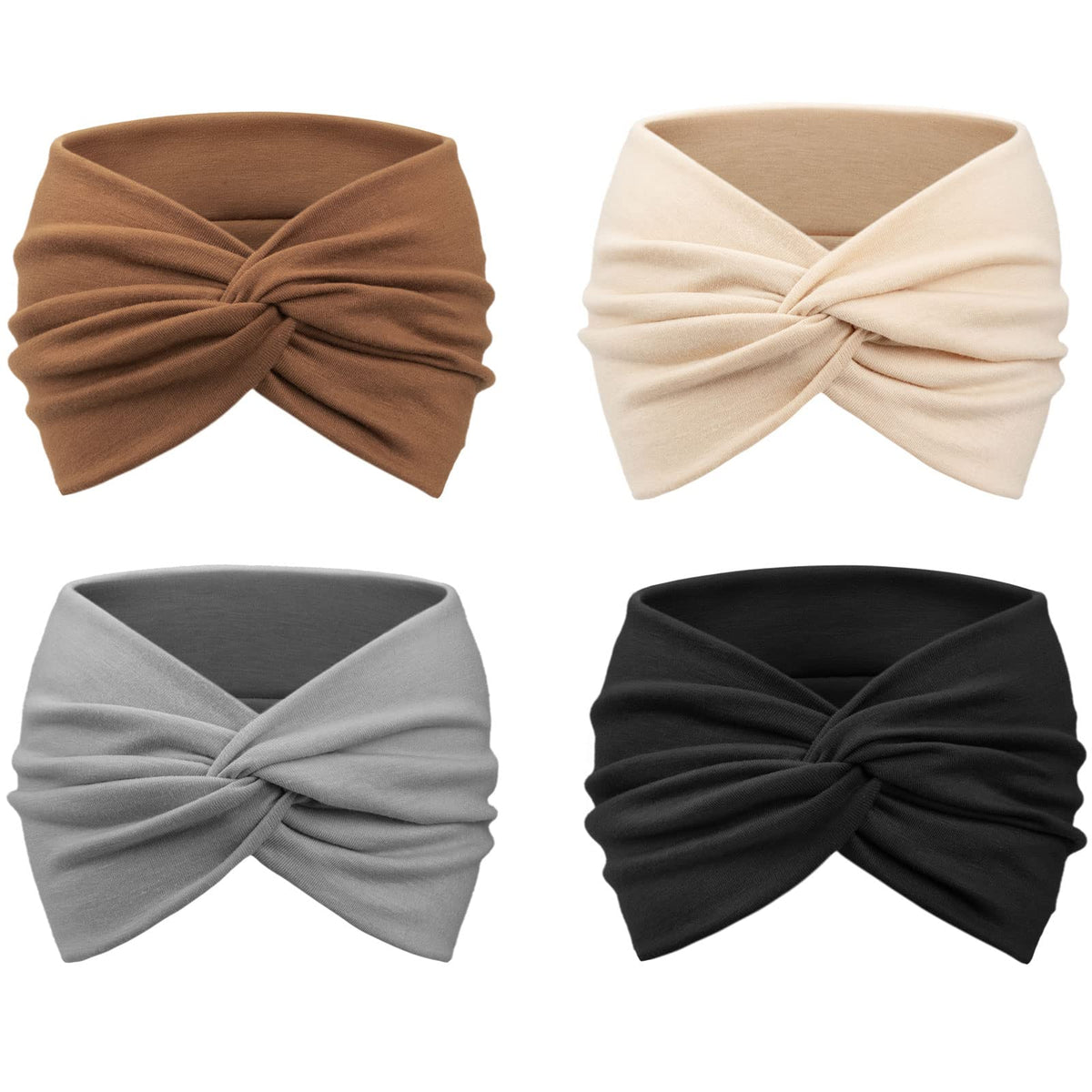 DRESHOW Turban Headband variety of colours laid out