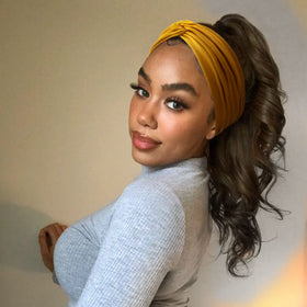DRESHOW Turban Headbands displayed in various solid colours