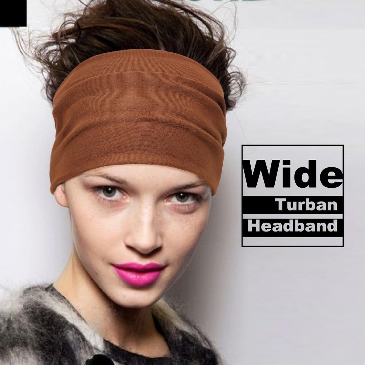 DRESHOW Wide Headband worn during yoga session