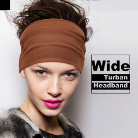DRESHOW Wide Headband worn during yoga session