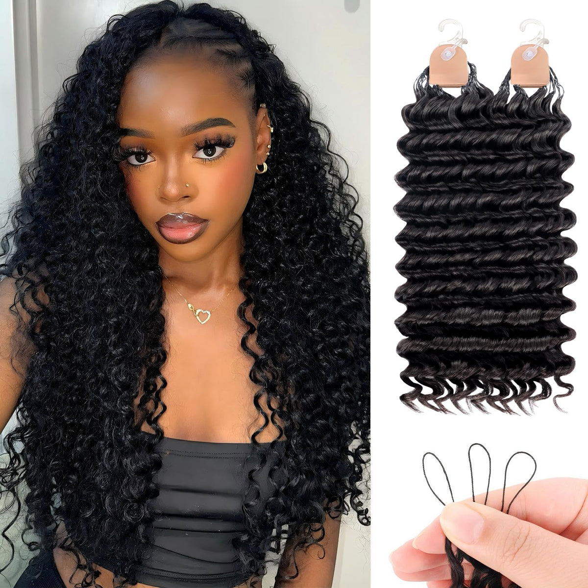 DRESSMAKER Human Crochet Hair 18 Inch Deep Wave front view